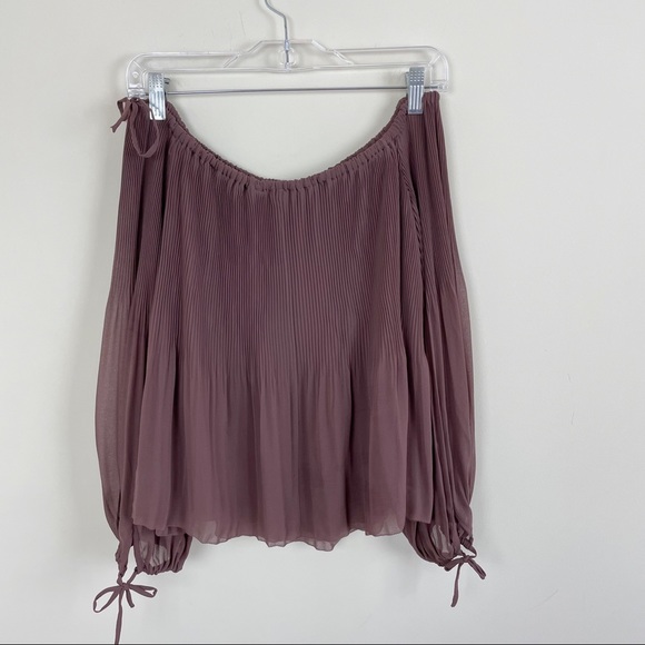 Wilfred x Aritiza Talence Of Shoulder Brown Blouse - Picture 8 of 13